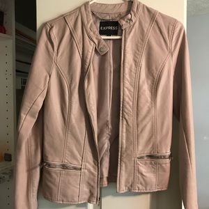 Express Pale Pink Leather Jacket